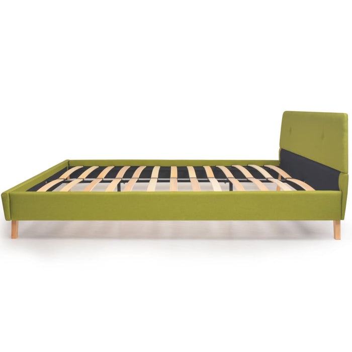 Medina Bed met matras stof groen 140x200 cm