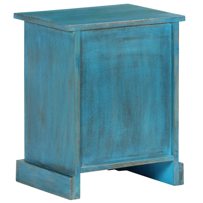 Medina Nachtkastje 40x30x50 cm massief mangohout blauw