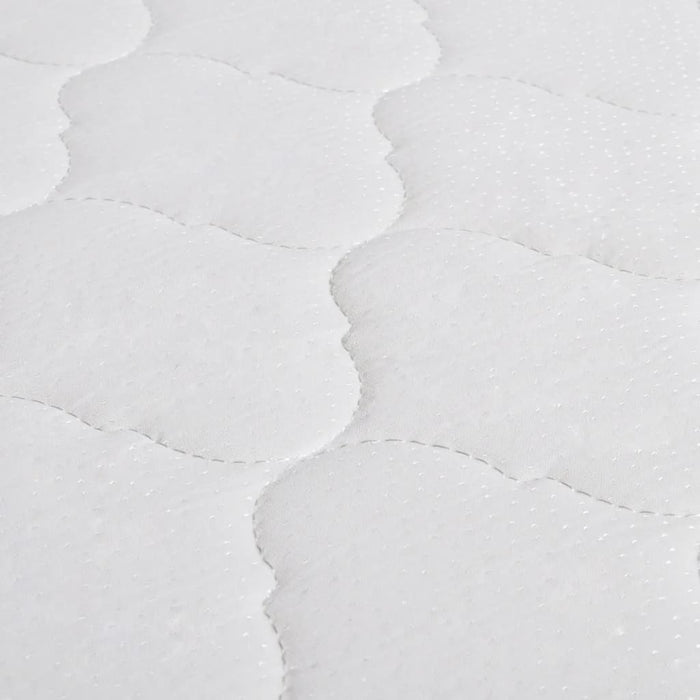 Medina Bed met traagschuim matras stof beige 180x200 cm