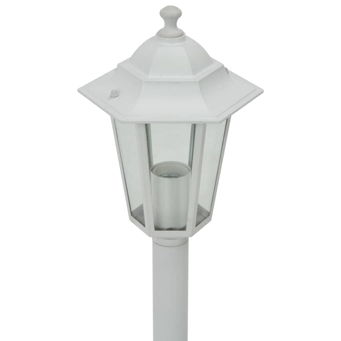 Medina Paalverlichting voor tuin E27 110 cm aluminium wit 6 st