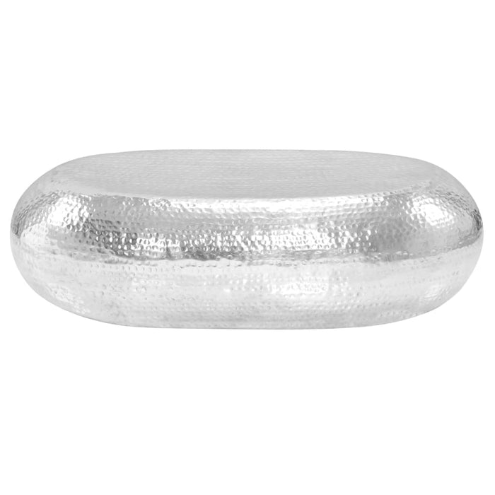 Medina salontafel 100x50x28 cm aluminium zilver