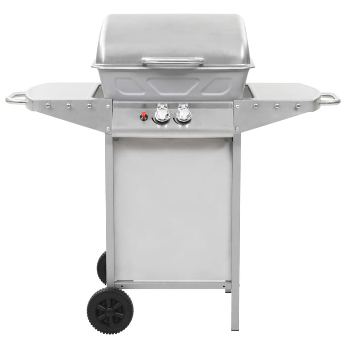 Medina Gasbarbecue en grill met 2 kookzones roestvrij staal zilver