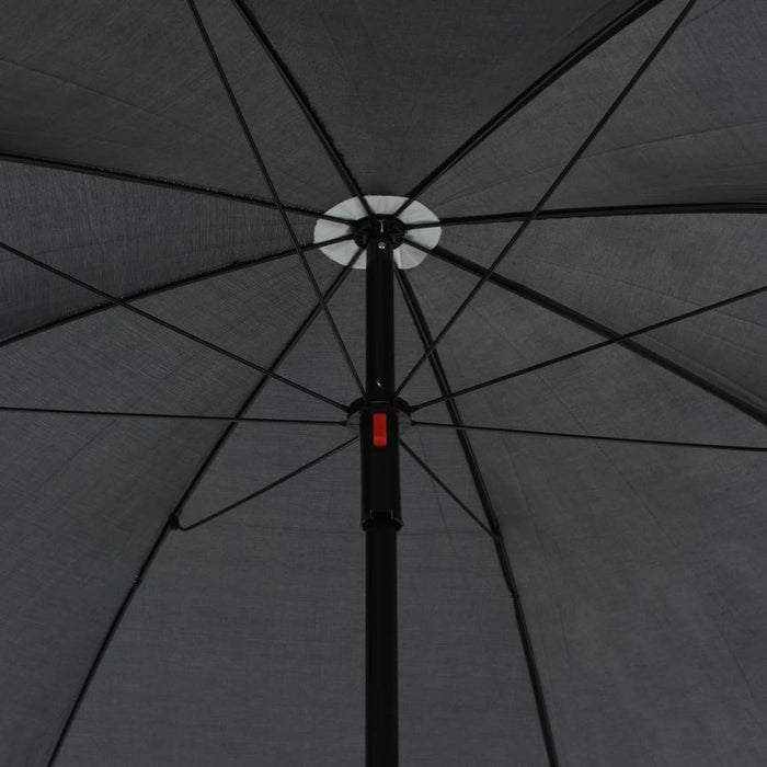Medina Tuinbank 2-zits met kussens en parasol poly rattan grijs