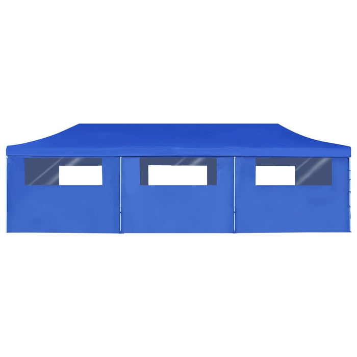 Medina Vouwtent pop-up met 8 zijwanden 3x9 m blauw