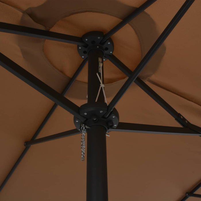 Medina Parasol met aluminium paal 460x270 cm taupe