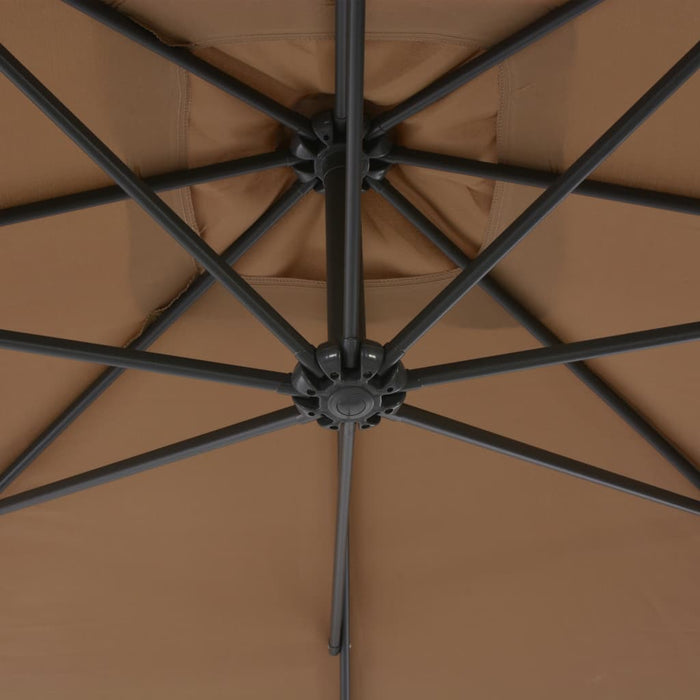 Medina Zweefparasol met stalen paal 300 cm taupe