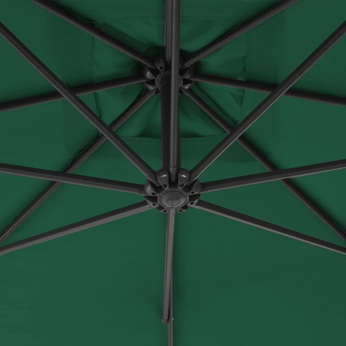 Medina Zweefparasol met stalen paal 250x250 cm groen