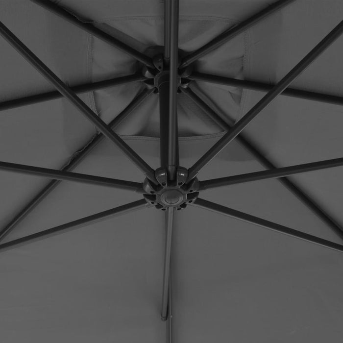 Medina Zweefparasol met stalen paal 250x250 cm antraciet