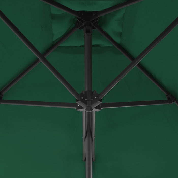 Medina Parasol met stalen paal 250x250 cm groen
