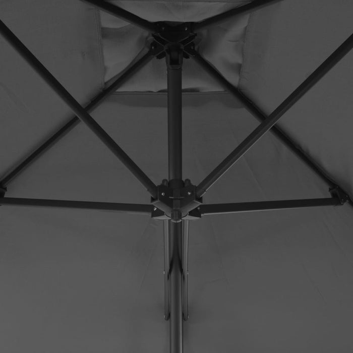 Medina Parasol met stalen paal 250x250 cm antraciet
