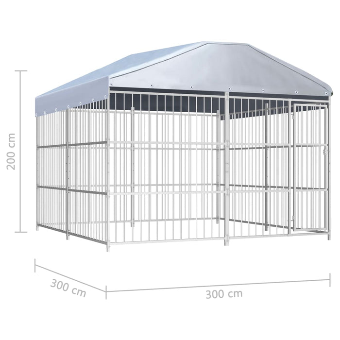 Medina Hondenkennel voor buiten met dak 300x300x200 cm