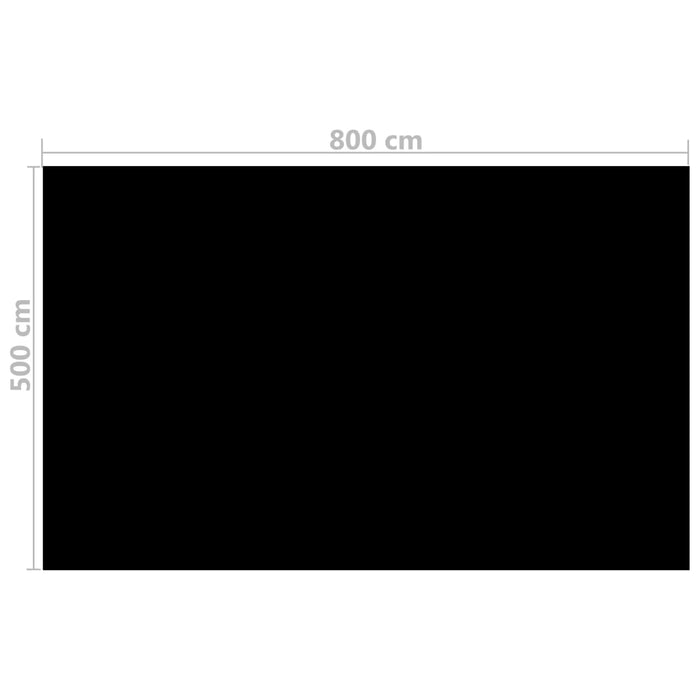 Medina Zwembadfolie drijvend rechthoekig 8 x 5 m (zwart)