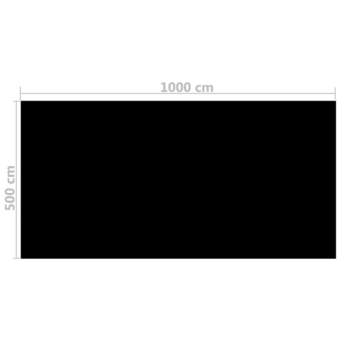 Medina Zwembadfolie drijvend rechthoekig 10 x 5 m (zwart)