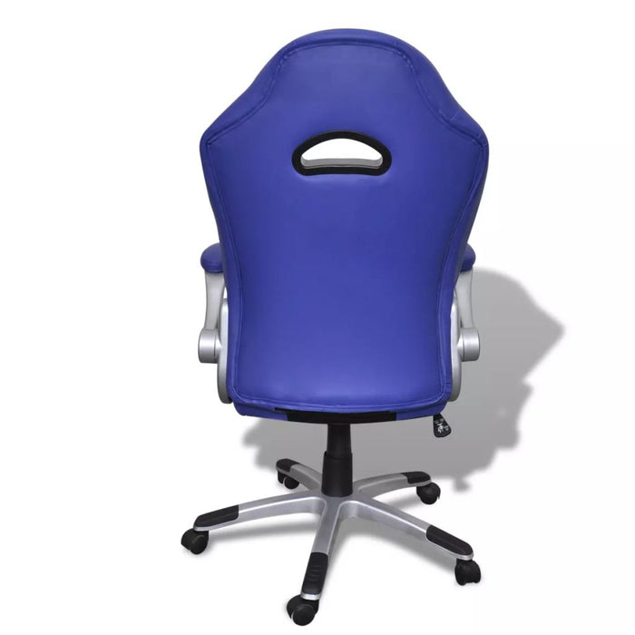 Kunstlederen bureaustoel modern blauw