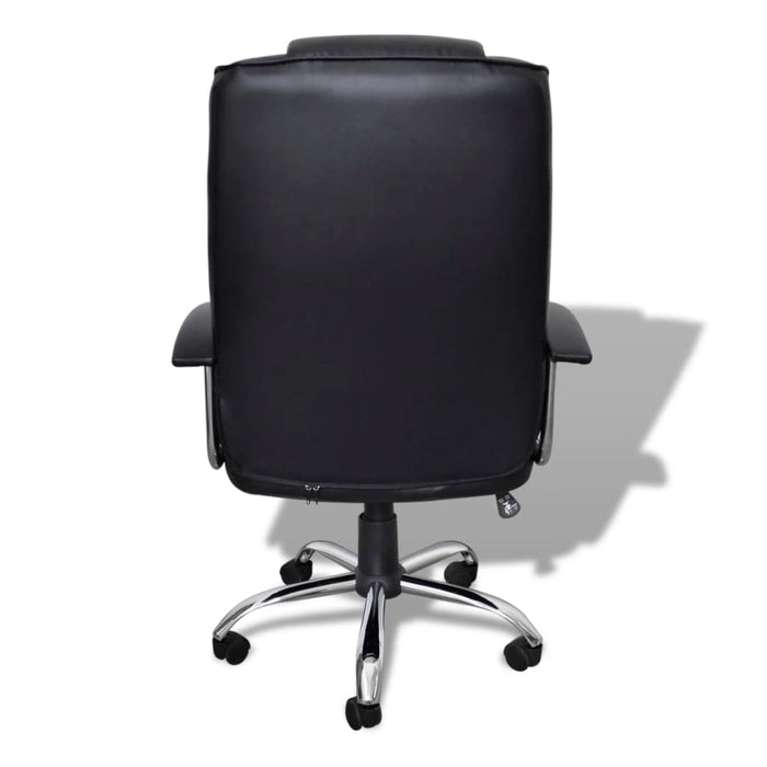 Medina Bureaustoel met exclusief design zwart 65x66x107-117 cm leer