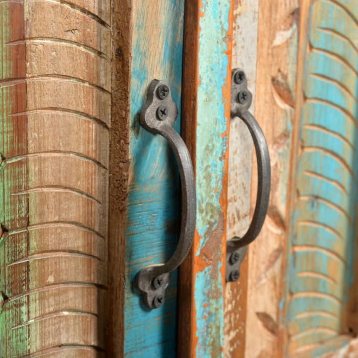 Medina Badkamerset met zijkasten en spiegel massief gerecycled hout