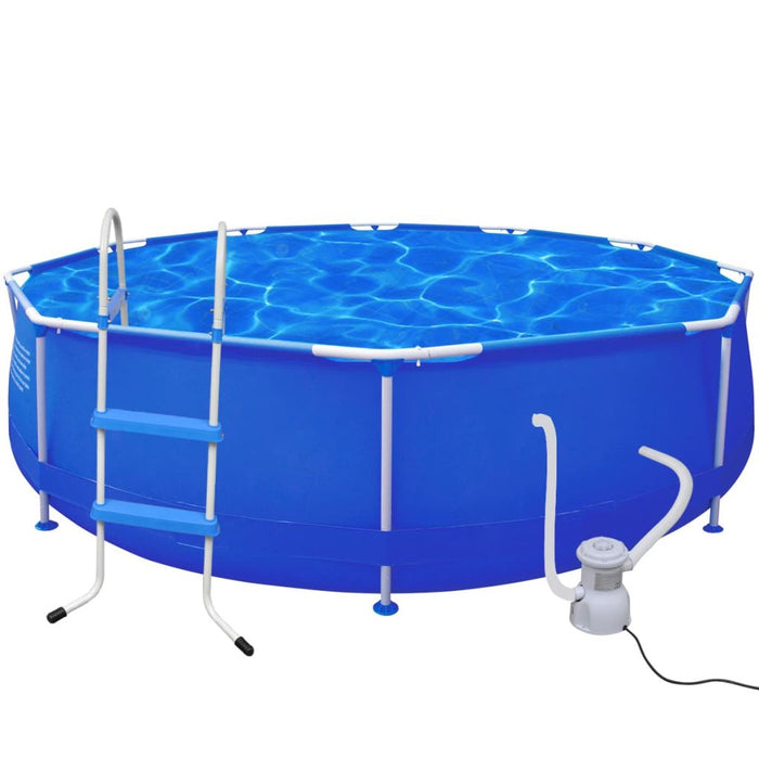 Rond zwembad met trap en filterpomp 360 x 76 cm