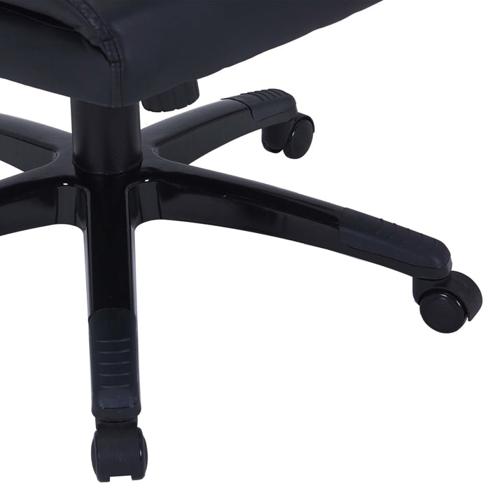 Kunstleren bureaustoel (zwart / verstelbaar)