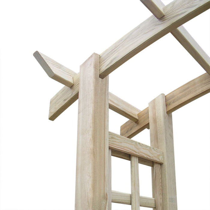 Medina Rozenboog latwerk 150x50x220 cm hout