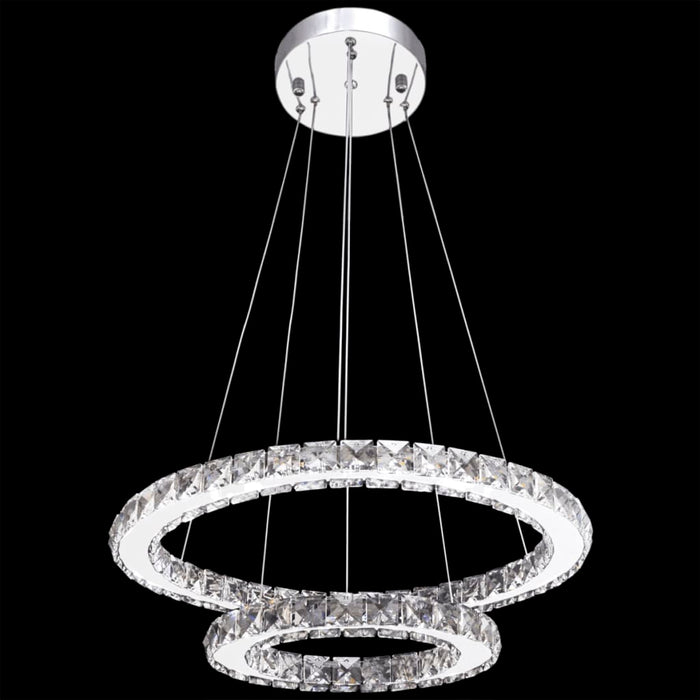 Medina Hanglamp kristal dubbele ring LED 23,6 W