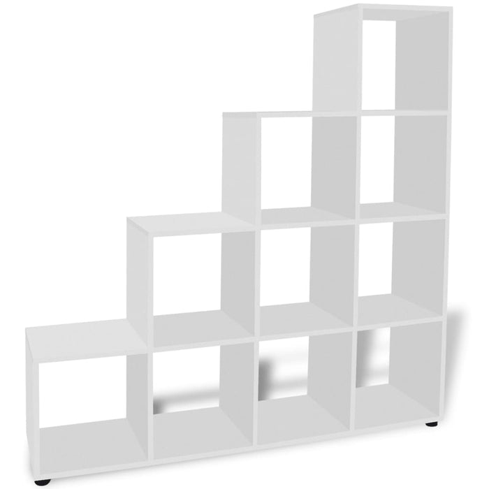 Medina Boekenkast/presentatiemeubel trapvormig 142 cm wit