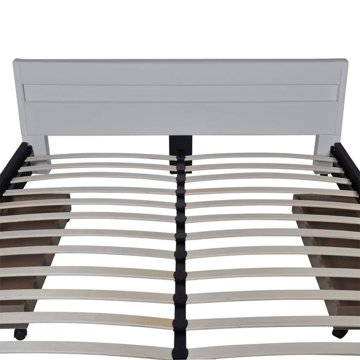 Medina Bed met matras LED kunstleer wit 180x200 cm