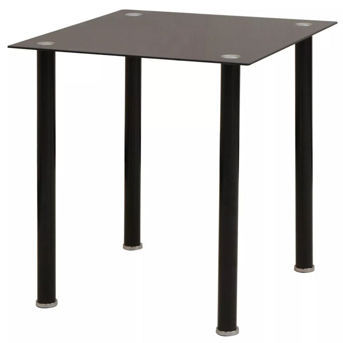Medina Eetkamerset tafel en stoel zwart 5-delig