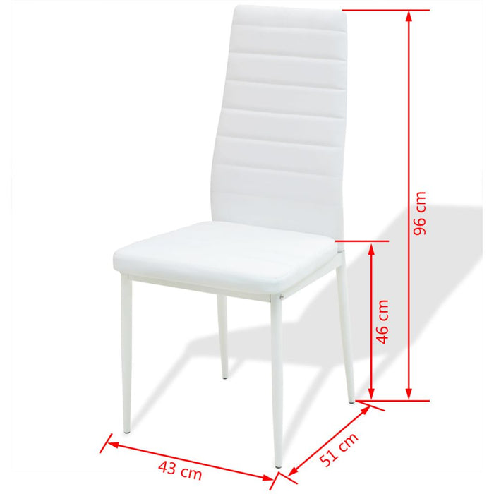 Medina Eetkamerset tafel en stoelen 3-delig wit