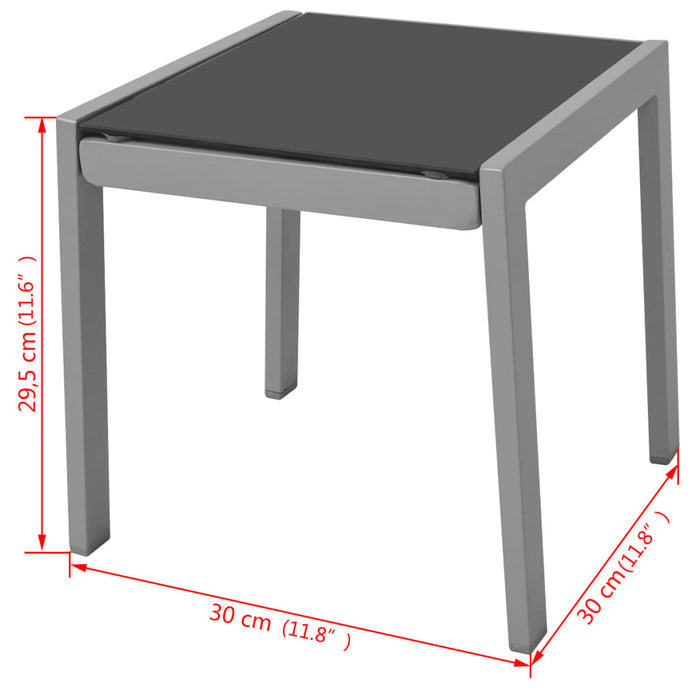 Medina Ligbedden met tafel aluminium zwart