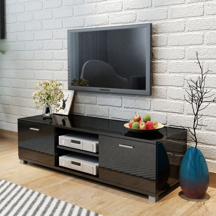 Medina Tv-meubel 140x40,3x34,7 cm hoogglans zwart