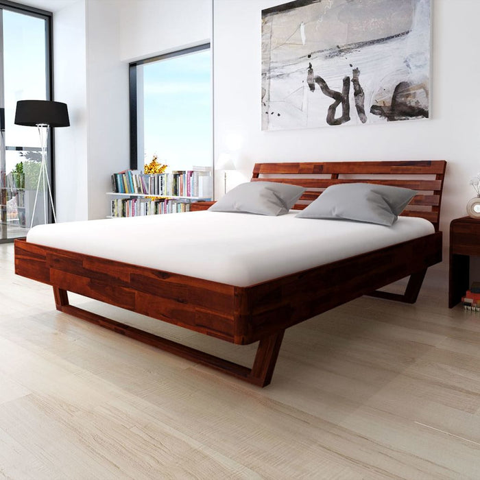 Medina Bed met nachtkastje acaciahout bruin 180 cm