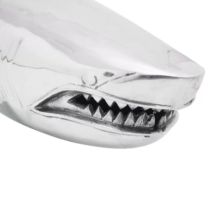 Medina Muurdecoratie haai aluminium zilver