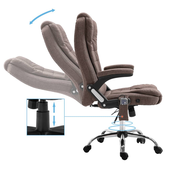 Medina Massage kantoorstoel polyester bruin