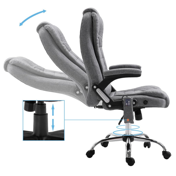 Medina Massage kantoorstoel polyester grijs