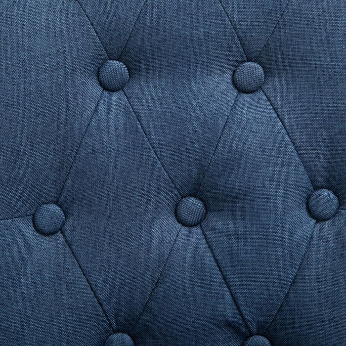 Medina Eetkamerstoelen 2 st stof blauw