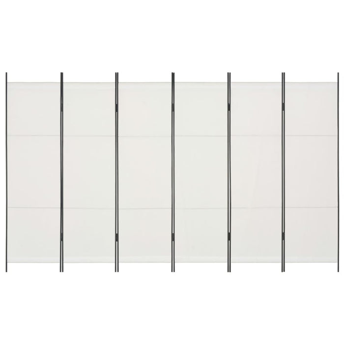 Medina Kamerscherm met 6 panelen 300x180 cm wit