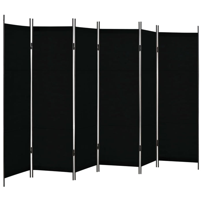 Medina Kamerscherm met 6 panelen 300x180 cm zwart