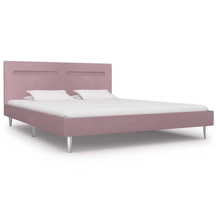 Medina Bedframe met LED stof roze 180x200 cm