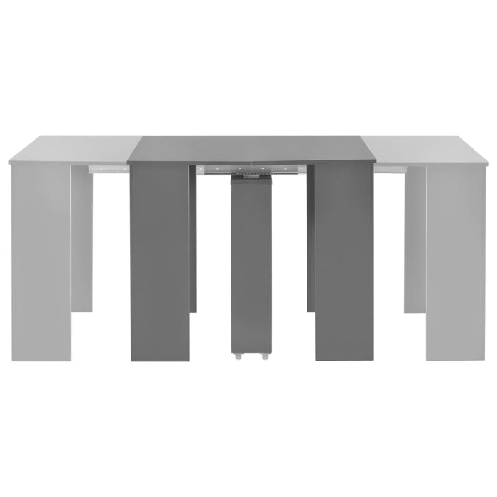 Medina Eettafel verlengbaar 175x90x75 cm hoogglans grijs