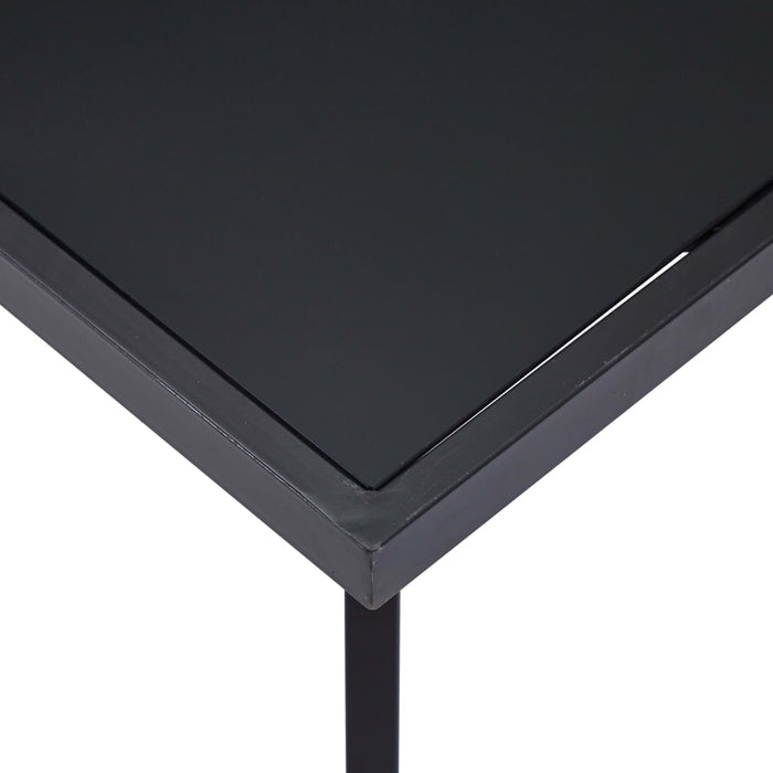 Medina Eettafel 120x60x75 cm gehard glas zwart