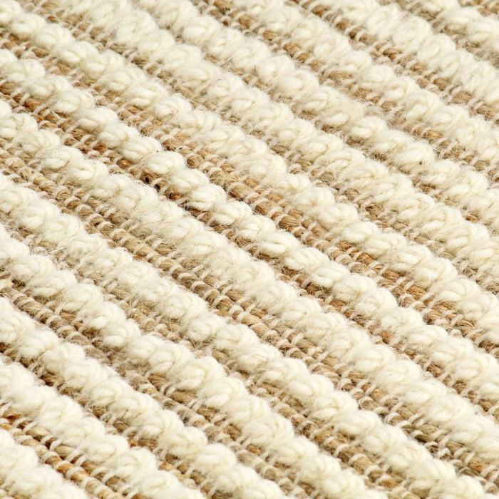 Medina Vloerkleed 160x230 cm hennep wol naturel en wit