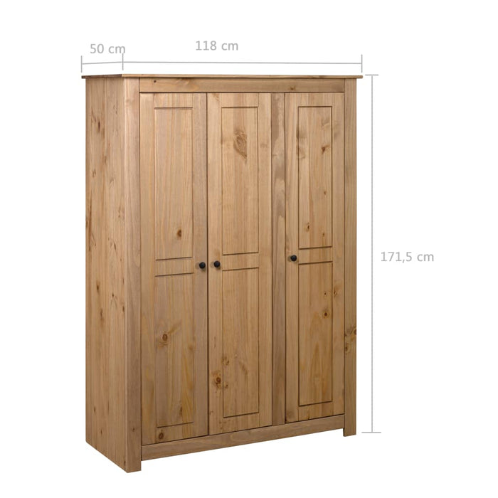 Medina Kledingkast 3 deuren Panama Range 118x50x171,5 cm grenenhout