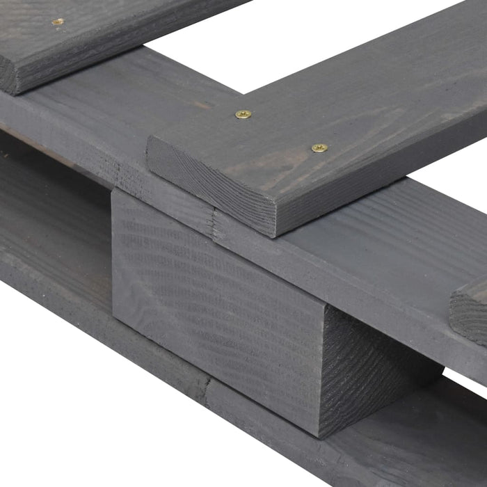 Medina Bedframe pallet massief grenenhout grijs 200x200 cm