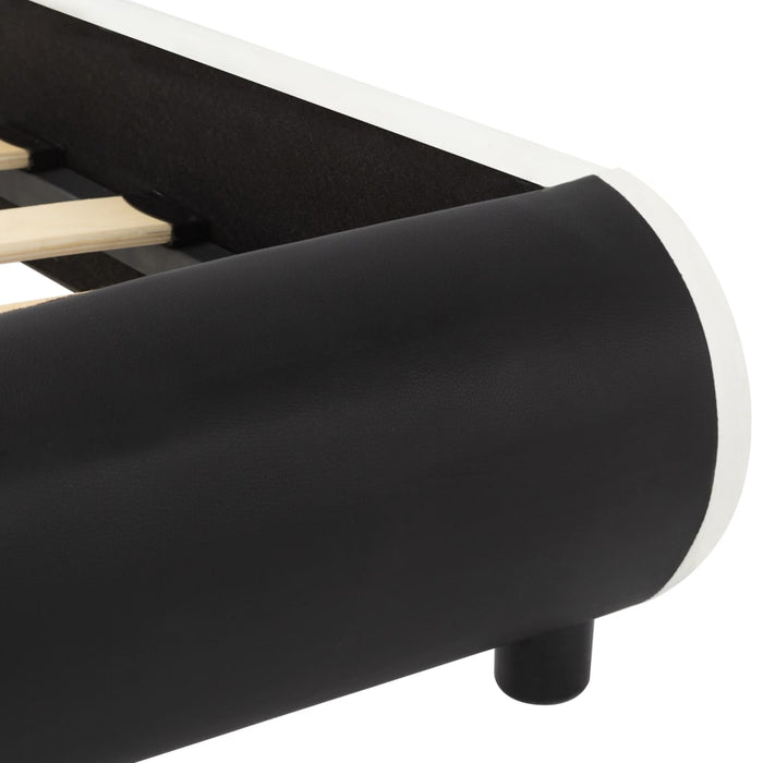 Medina Bedframe met LED kunstleer zwart 180x200 cm