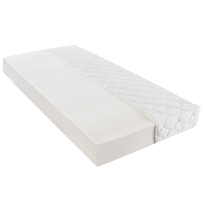 Medina Bed met matras kunstleer wit 90x200 cm