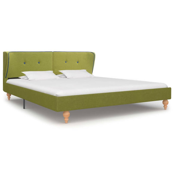 Medina Bed met traagschuim matras stof groen 180x200 cm