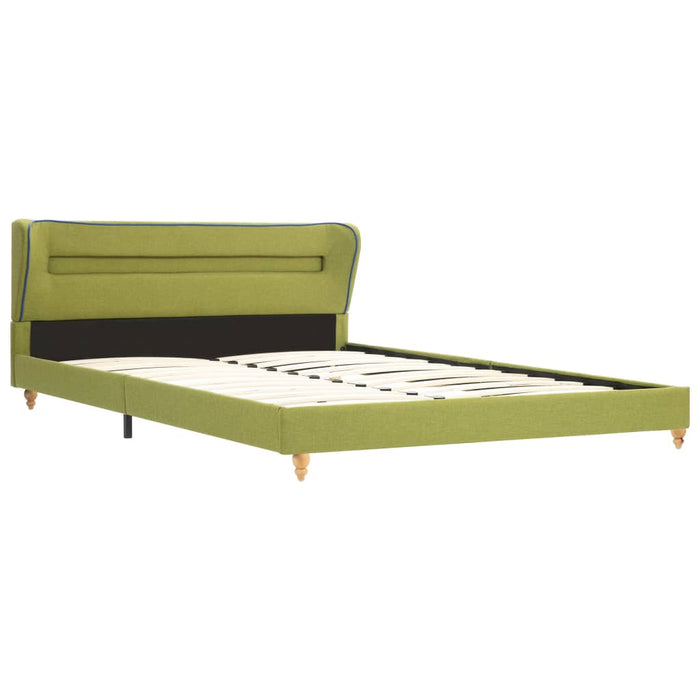 Medina Bed met LED en traagschuim matras stof groen 120x200 cm
