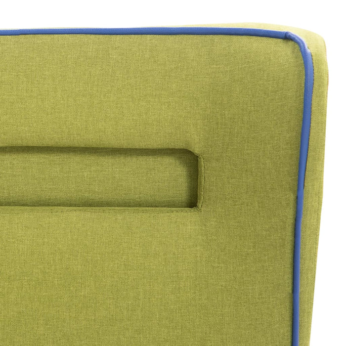 Medina Bed met LED en traagschuim matras stof groen 120x200 cm