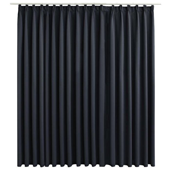 Medina Gordijn verduisterend met haken 290x245 cm zwart