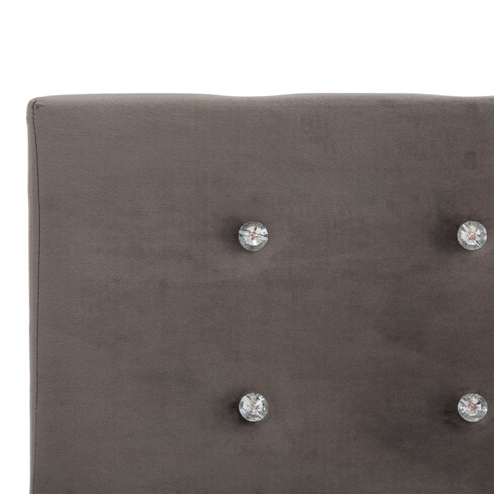 Medina Bed met matras fluweel grijs 180x200 cm